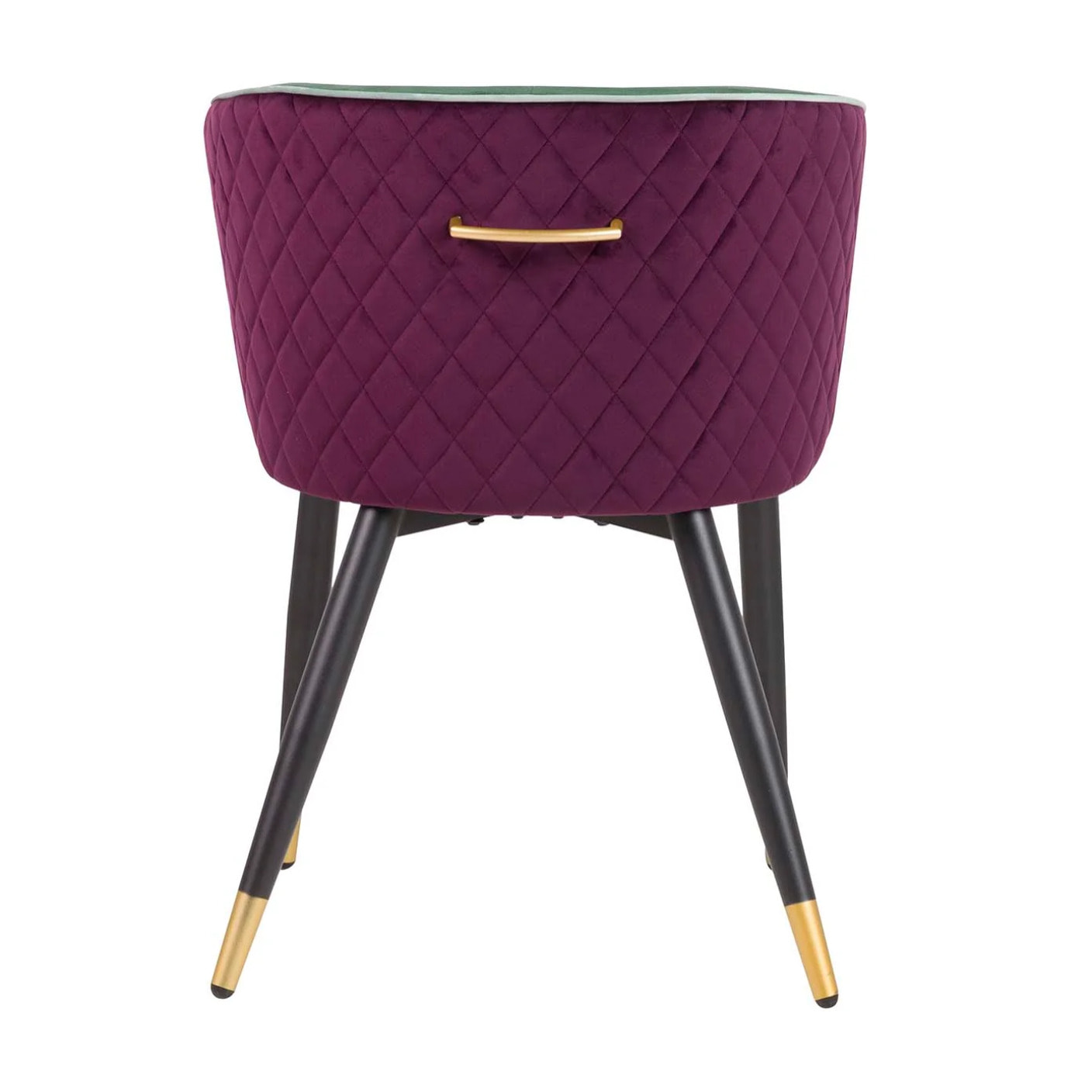 Silla Velvet Morado Y Verde 55x55x76 Cm
