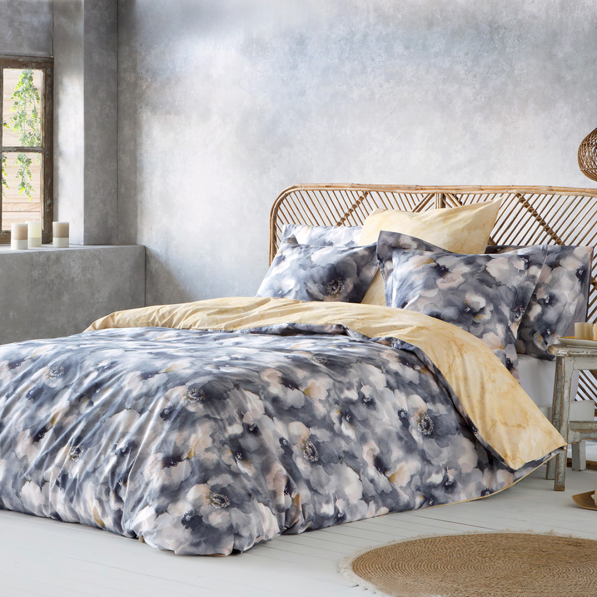Housse de couette réversible ONILE en coton percale - multicolore - vendue seule
