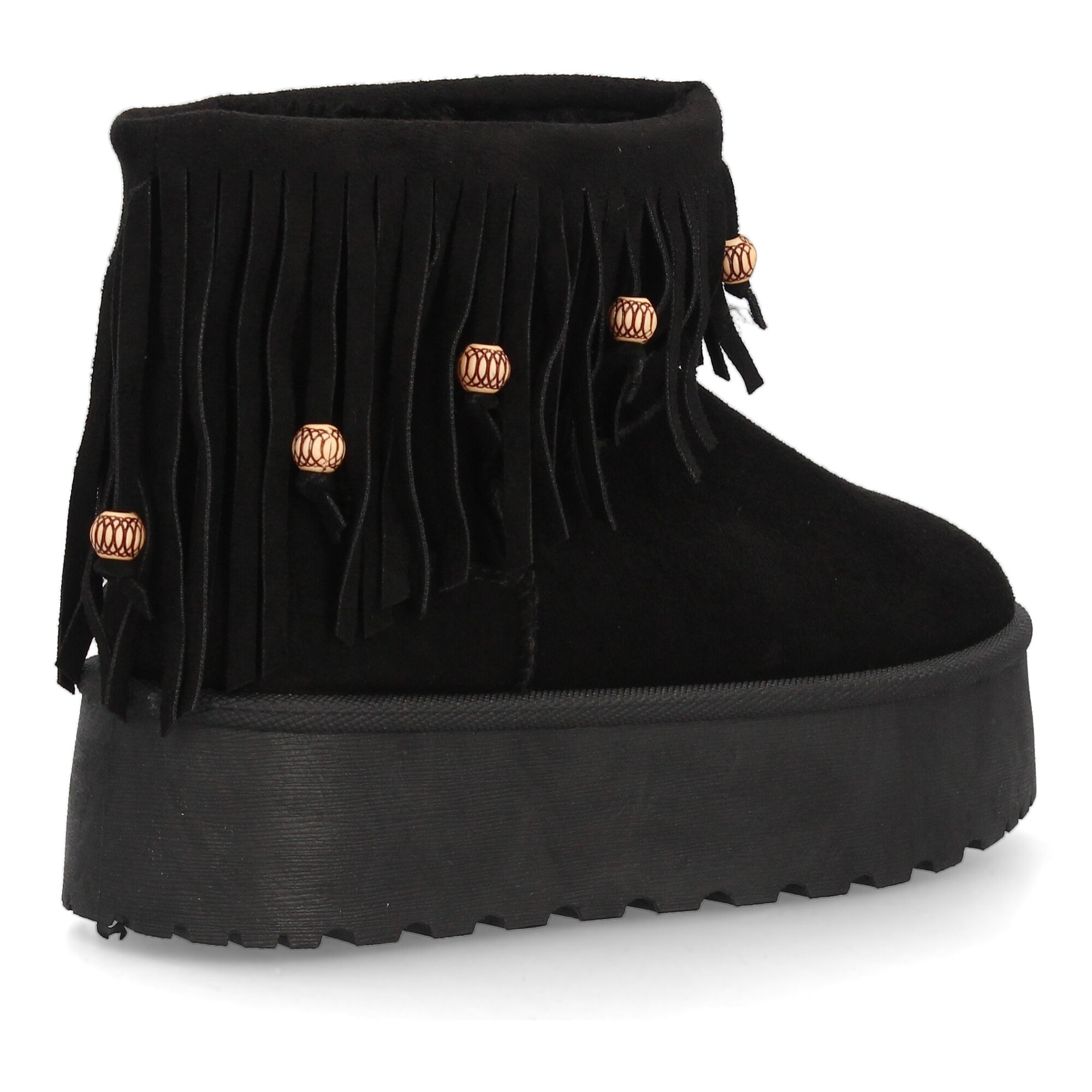 Botín australiano mujer con flecos y plataforma