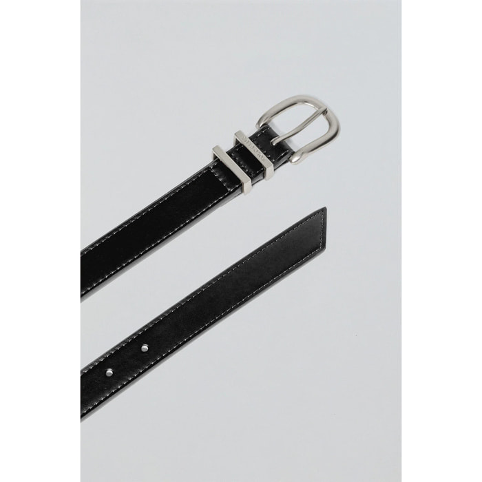 Cinturón Blossom negro con grabado Polo Club