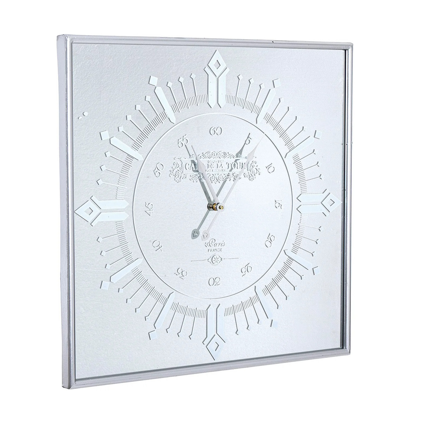 Reloj Pared Cristal / Mdef / Metal 60x5x60 Cm