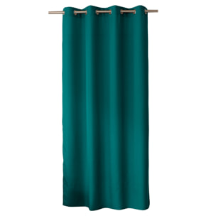 Rideau uni à oeillets - Vert emeraude