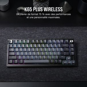 Clavier gamer sans fil CORSAIR K65 PLUS Wireless