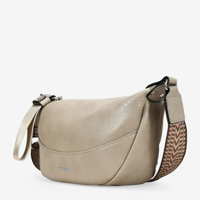 Bolso bandolera piedra con asa de algodón étnica