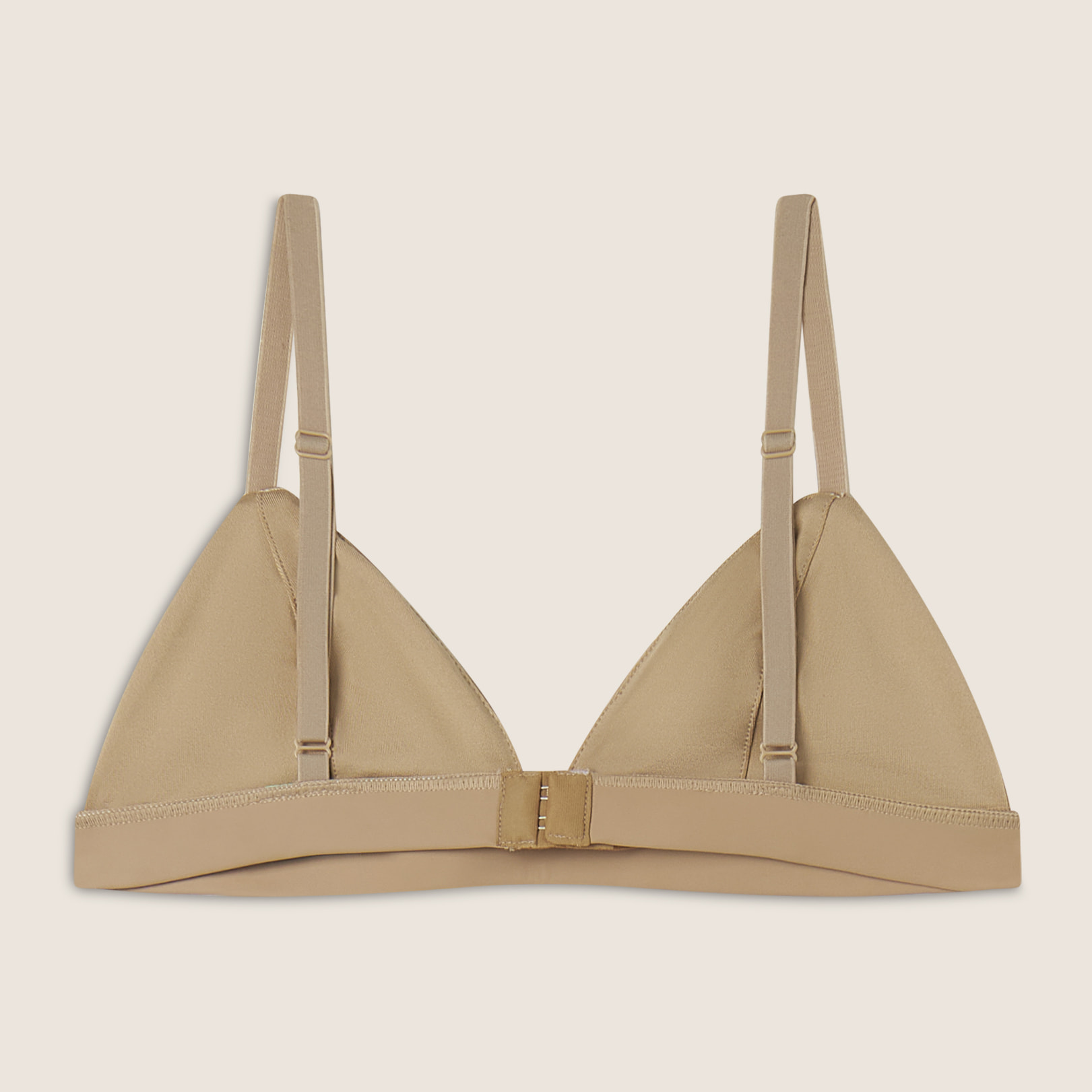 Top a triangolo in similpelle laminata