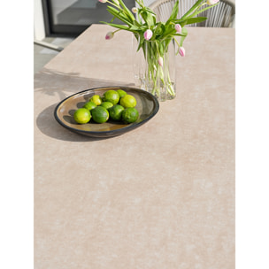 TIGUA - Table de jardin 8 places en Céramique sur verre - Grège