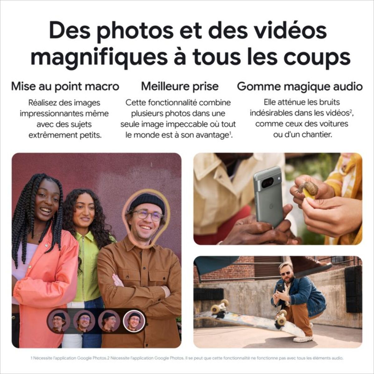 Smartphone GOOGLE Pixel 8 Noir Volcanique 128Go