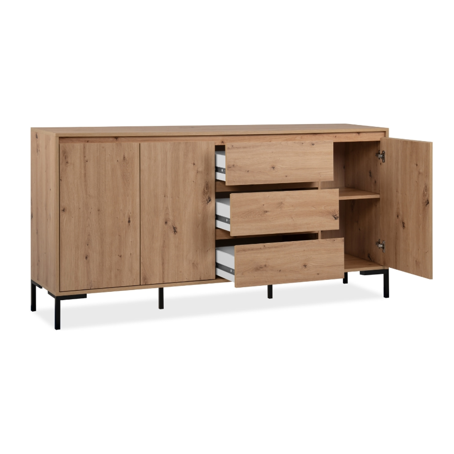 Buffet en bois avec placards et tiroirs ANTILA