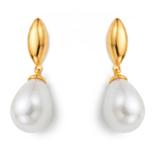 Pendientes Dyao acabado oro amarillo 18k