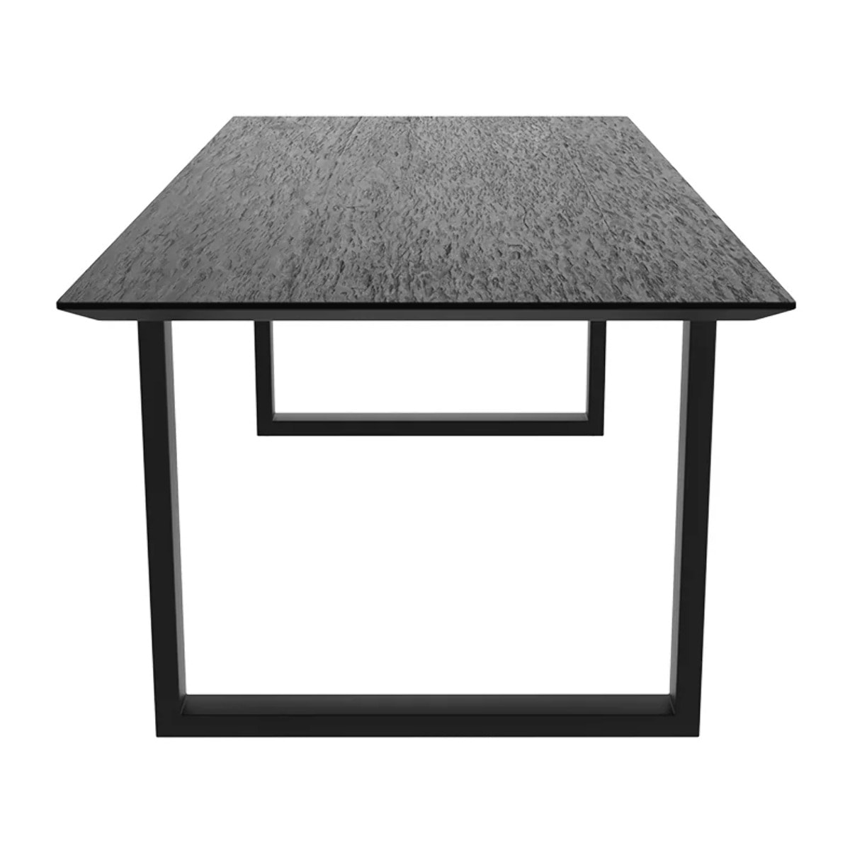 Table rectangulaire 10 personnes en bois de teck recyclé noir 240 cm - Adok