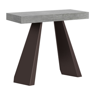 Consolle allungabile 90x40/196 cm Diamante Small Premium Cemento telaio Orso