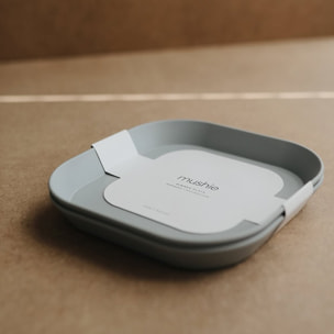 Mushie Pack Dos Platos Cuadrados Solid