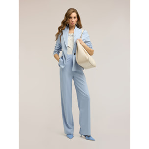 Motivi - Blazer en tejido teñido en hilo a rayas - Light - blue