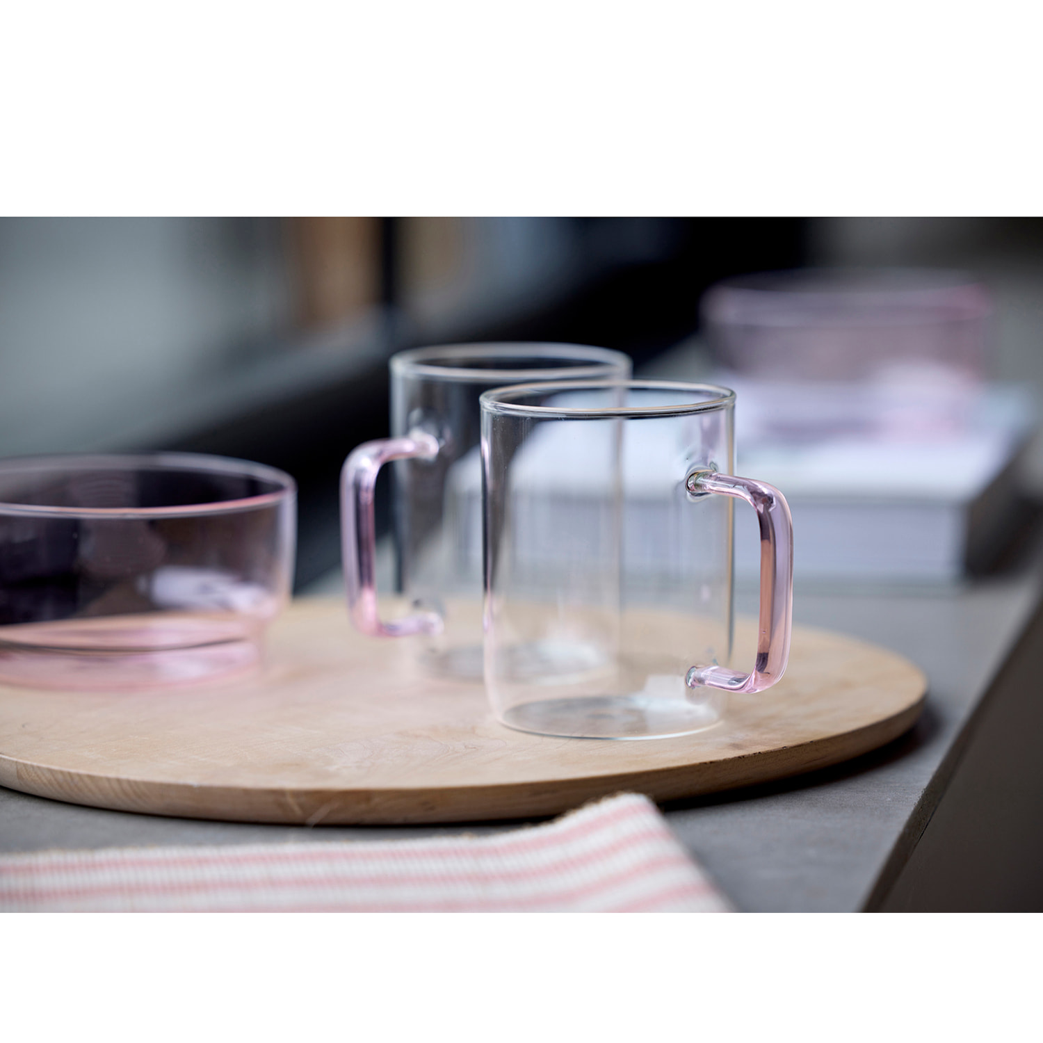 Set de 2 mugs en verre Torino 40cl