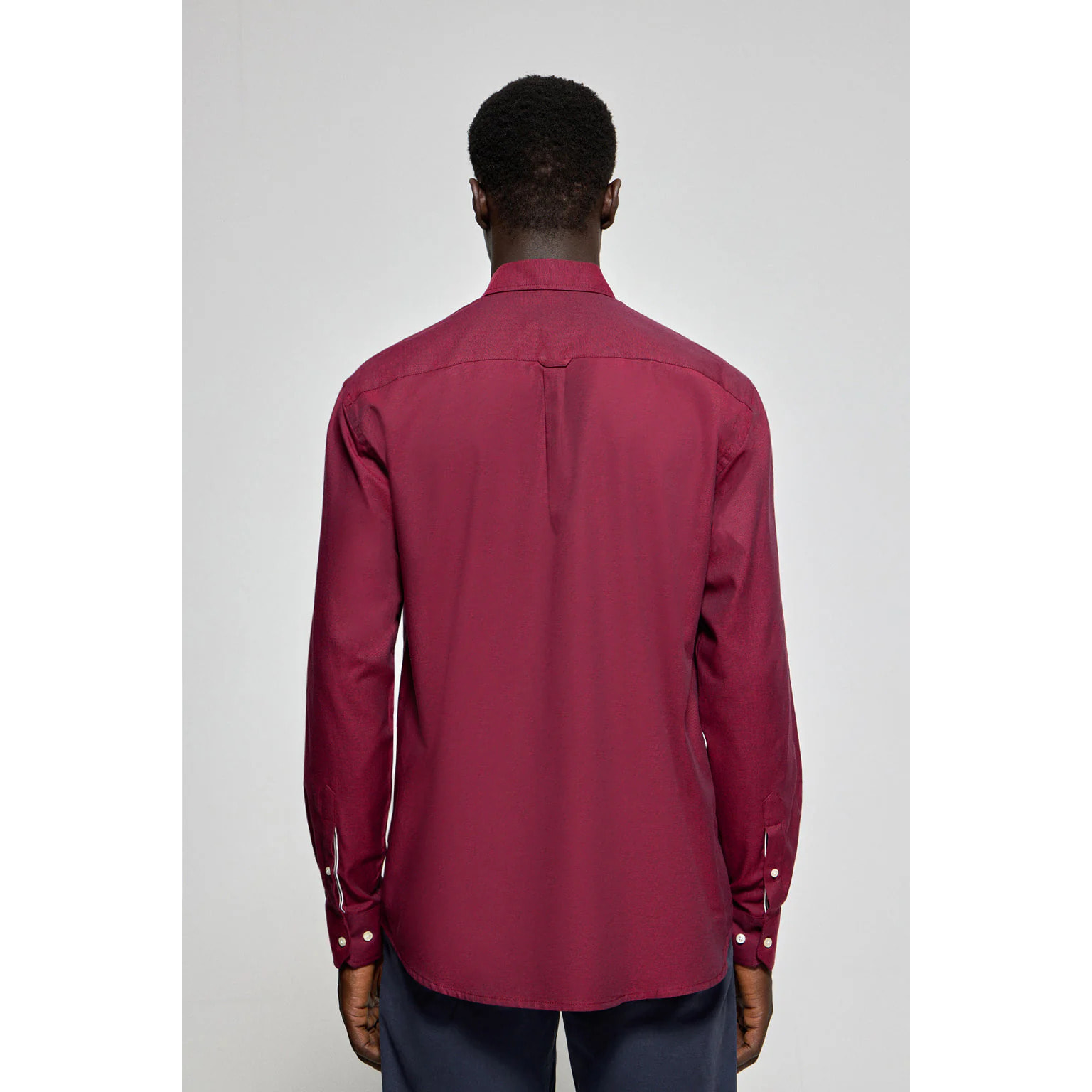Camicia oxford Rio bordeaux con logo Rigby Go ricamato