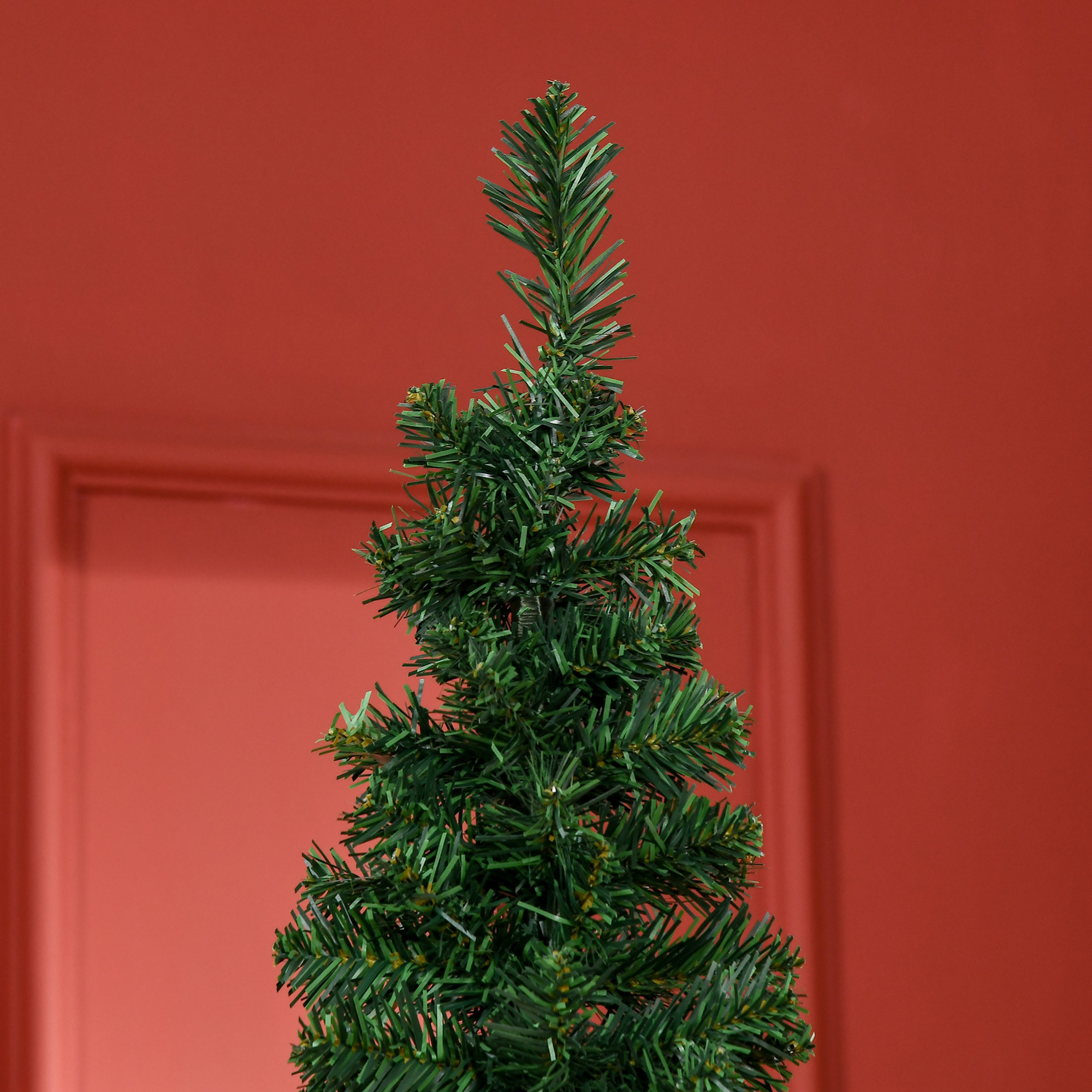 árbol Navidad Artificial 210 cm Ignífugo con 631 Puntas PVC Soporte Metal Verde