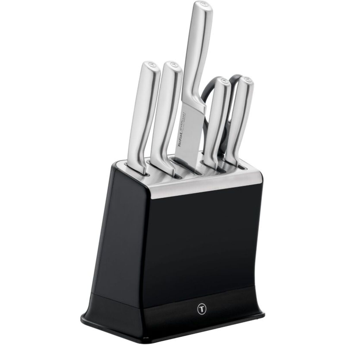 Bloc couteaux TEFAL Eversharp Pro inox 5pcs + ciseaux