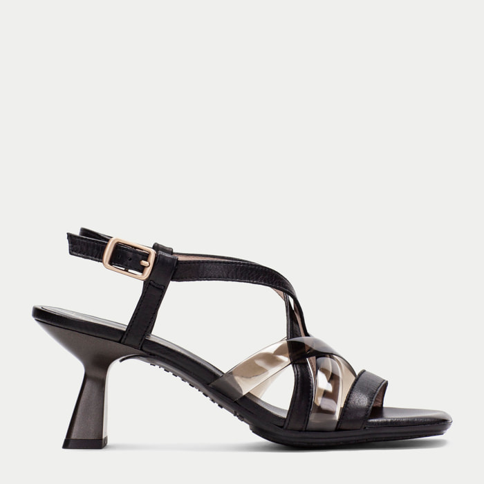 Sandalia Tacon Danielle Negro 6 cm