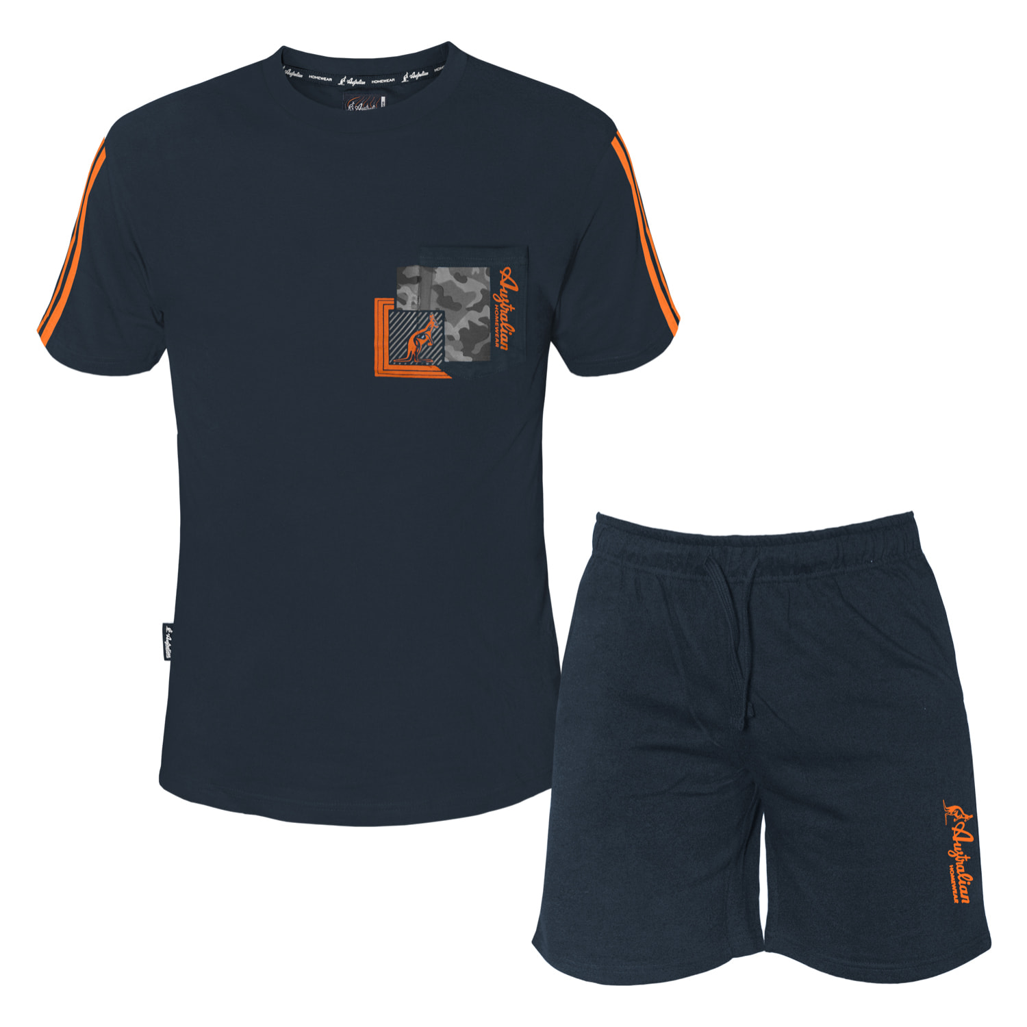 Completo Homewear Uomo Manica Corta AUSTRALIAN Cotone