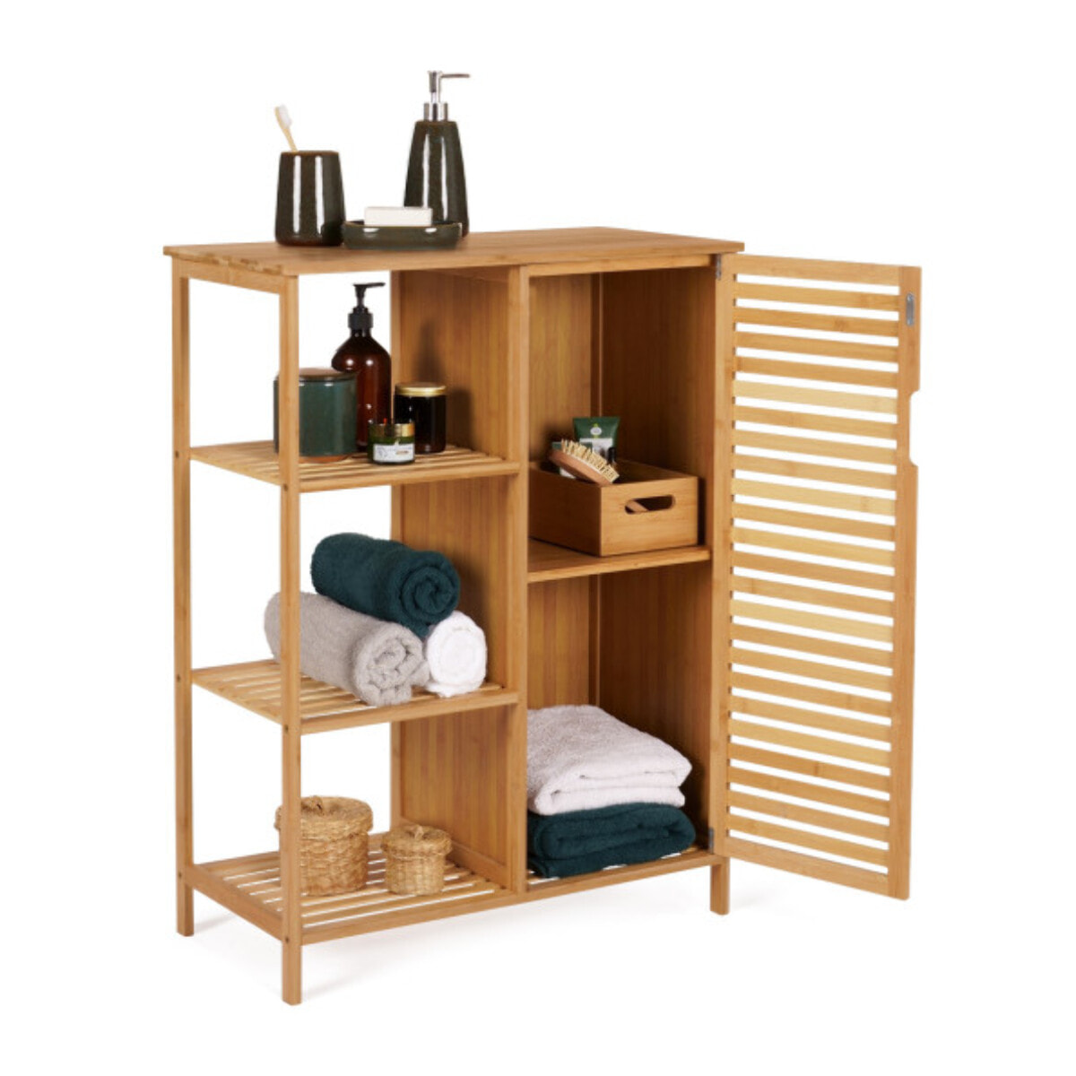 Meuble pour salle de bain Maya 1 porte en bambou