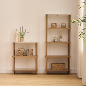 Etagère 3 niveaux Come bois et effet marbre