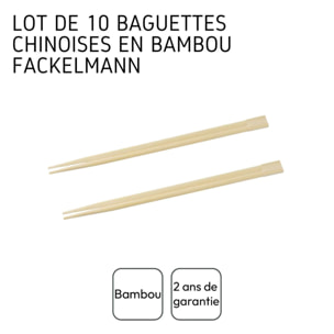 Lot de 10 baguettes en bambou Fackelmann Asia Line
