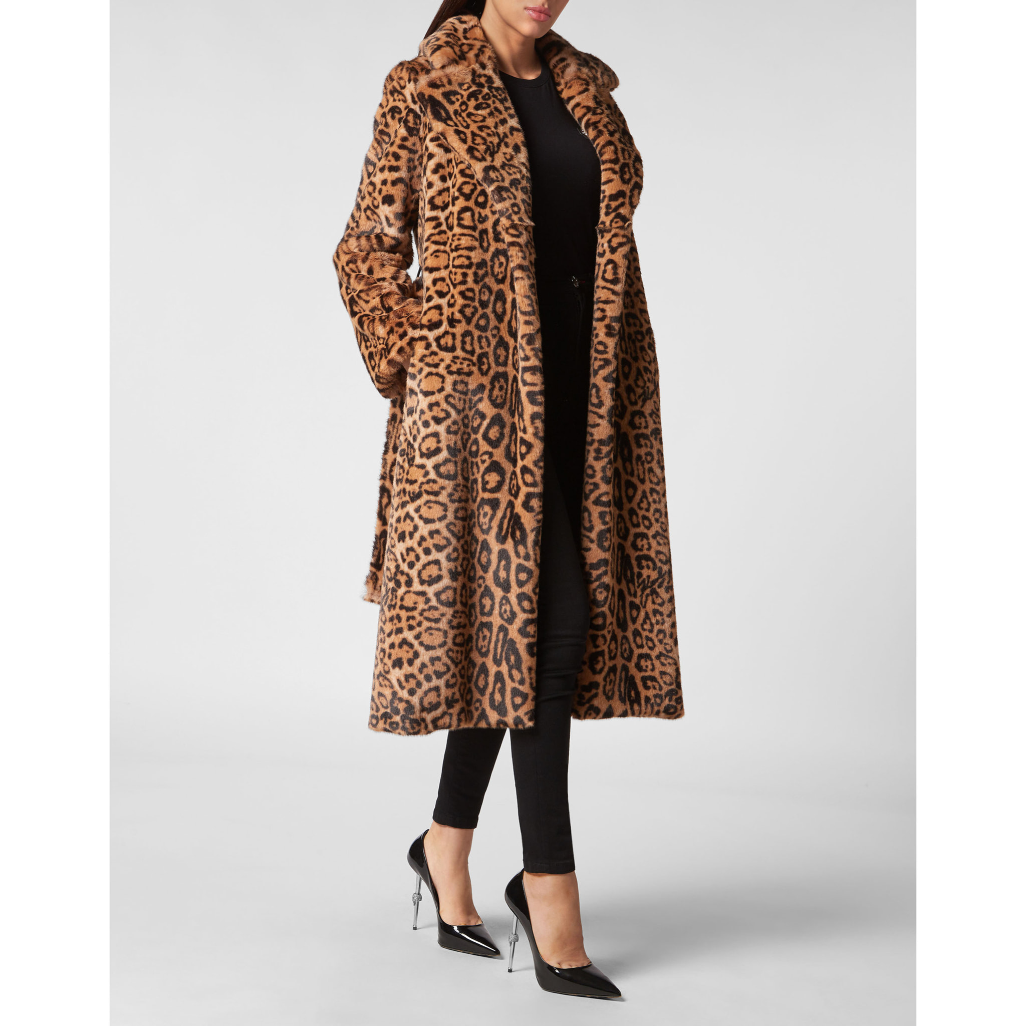 PHILIPP PLEIN COAT LONG LEOPARD
