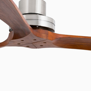 LANTAU XL Ventilateur de plafond nickel mat/noyer TUYA