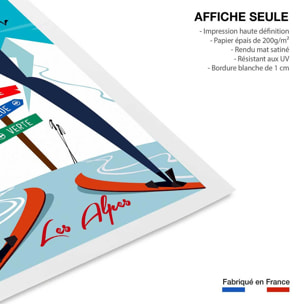 Poster retro piste noire…ou verte! Affiche seule