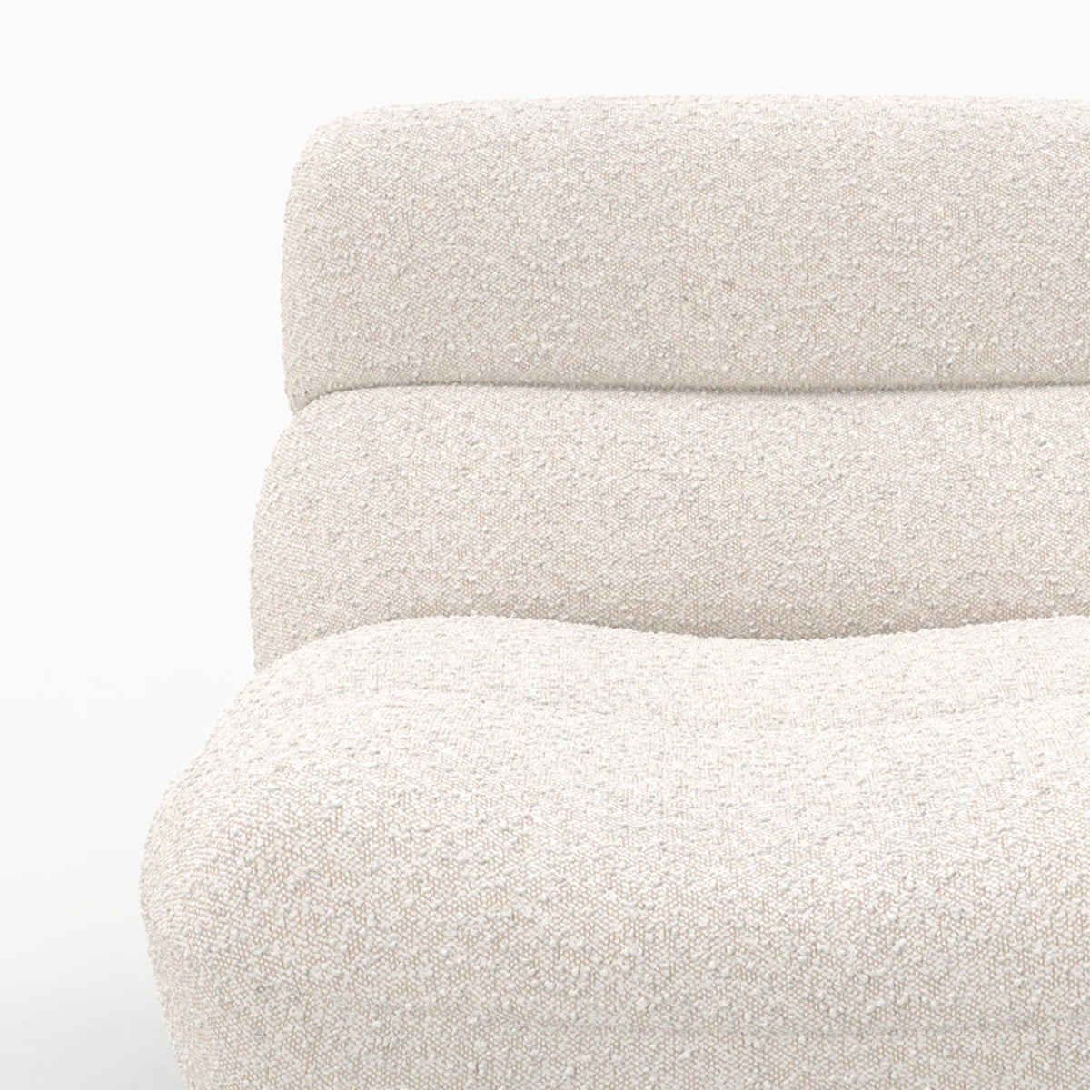 Fauteuil en tissu bouclé blanc - Teddy