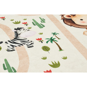 HAPPY - Tapis enfant motif circuit animaux