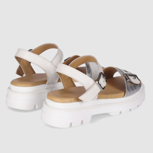 Sandalias de Piel - Blanco - Tacón: 3 cm