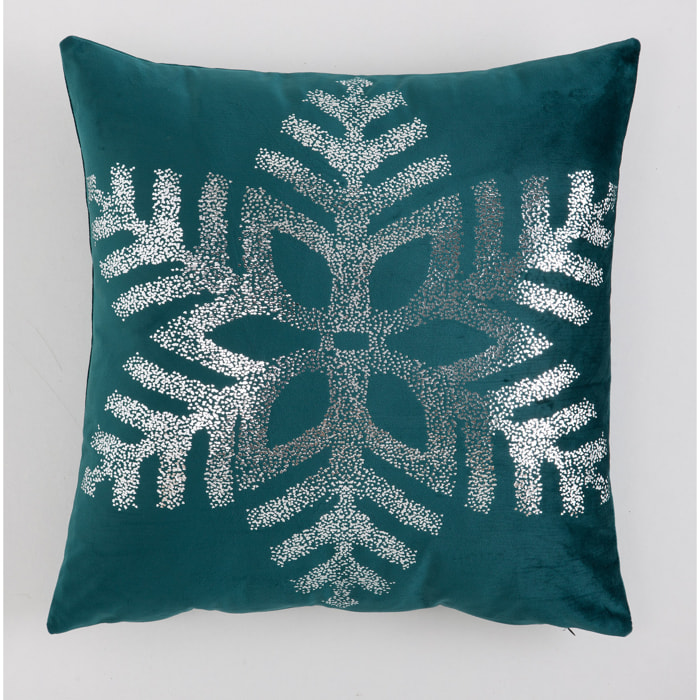 Housse de coussin NEIGE VERT PLATA