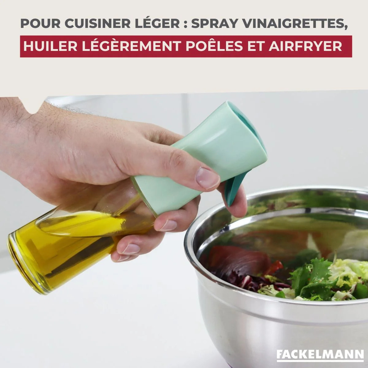 Vaporisateur rechargeable multifonctions en verre Fackelmann Océan
