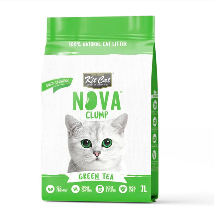 Pack 6 Kit Cat Arena Eco Nova - Green Tea 7 L Arena para gatos