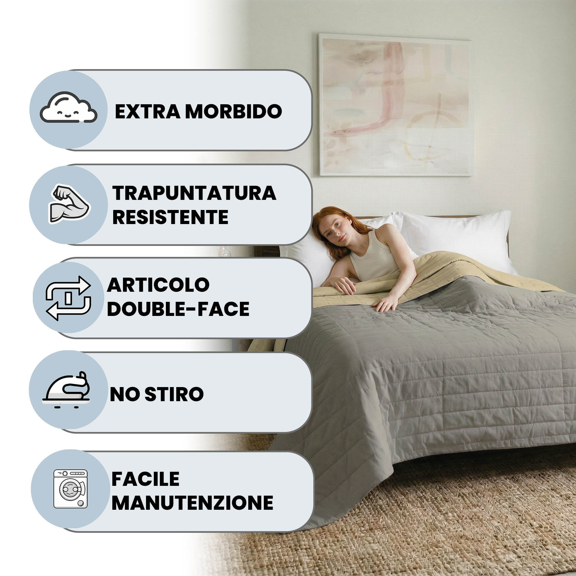 TRAPUNTINO ESTIVO ELEGANT SINGOLO, BICOLORE