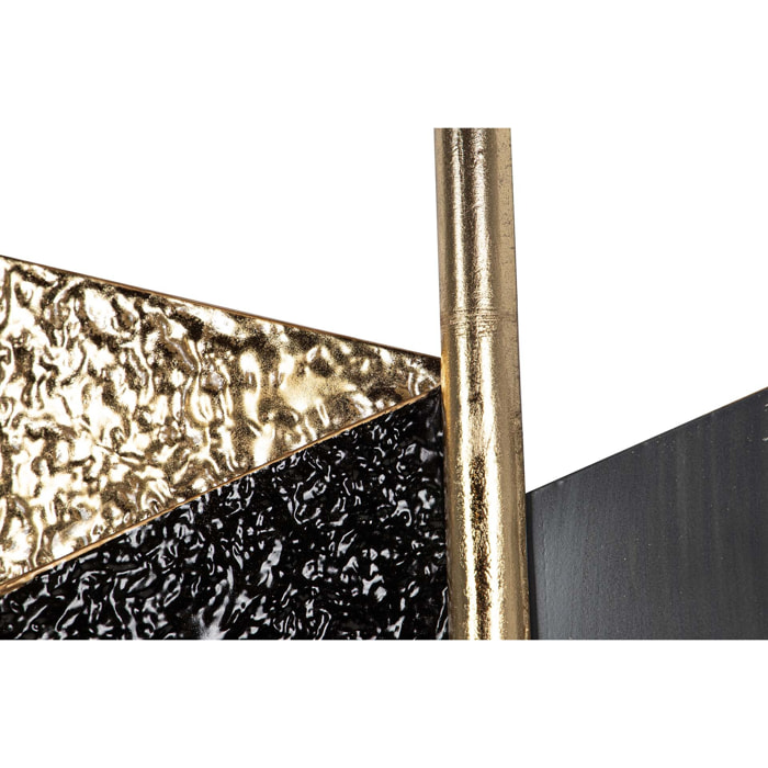 Adorno Pared Metal Dorado Negro 98x5x88 Cm