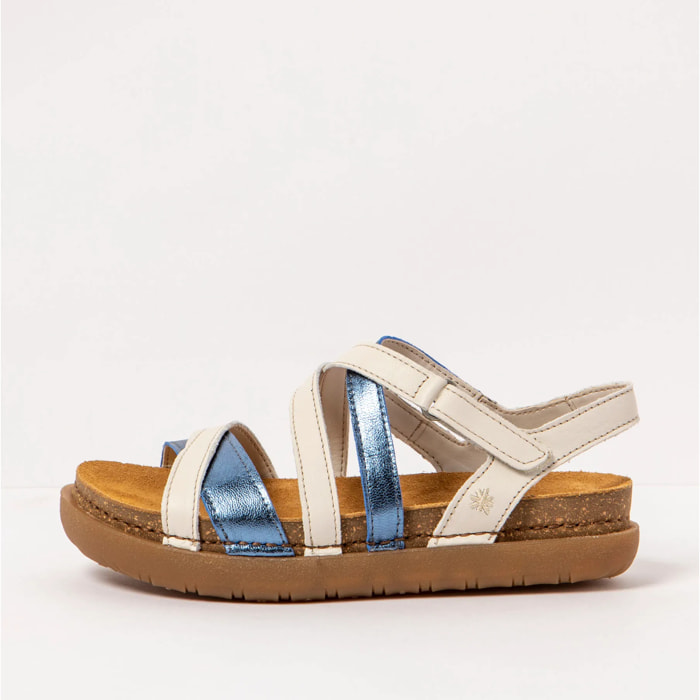 Sandalias 1714 NAPPA CREAM-BLUE /RHODES color Cream-blue