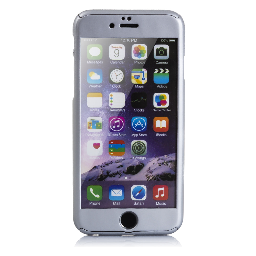 CARCASA FULL COVER+CRISTAL PARA IPHONE 6/6S PLUS SILVER