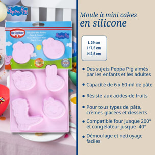 Moule mini cakes silicone 29 x 17,5 cm Dr. Oetker Peppa Pig