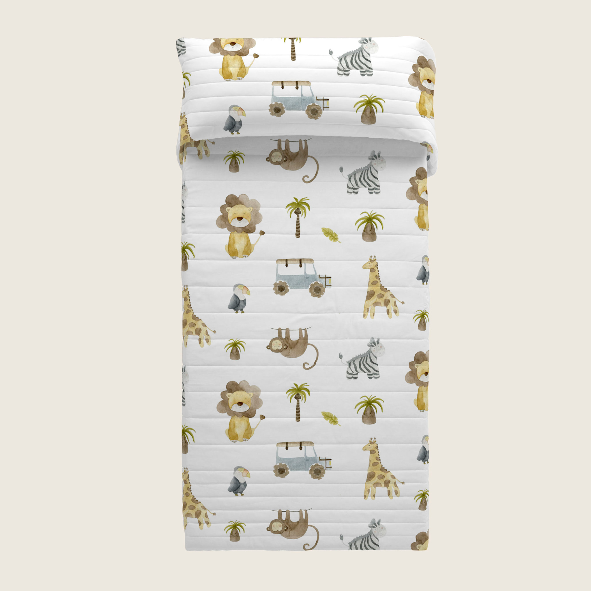 Cool Kids - Colcha Bouti Estampada - 100% Algodón - 70 gr/m² - Serengeti