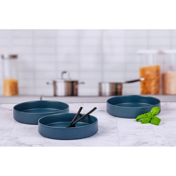Assiette creuse SCANDI Ø21,5cm - 4 pièces - Marine