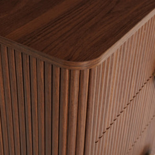 Commode 4 tiroirs Wany marron 80x40cm