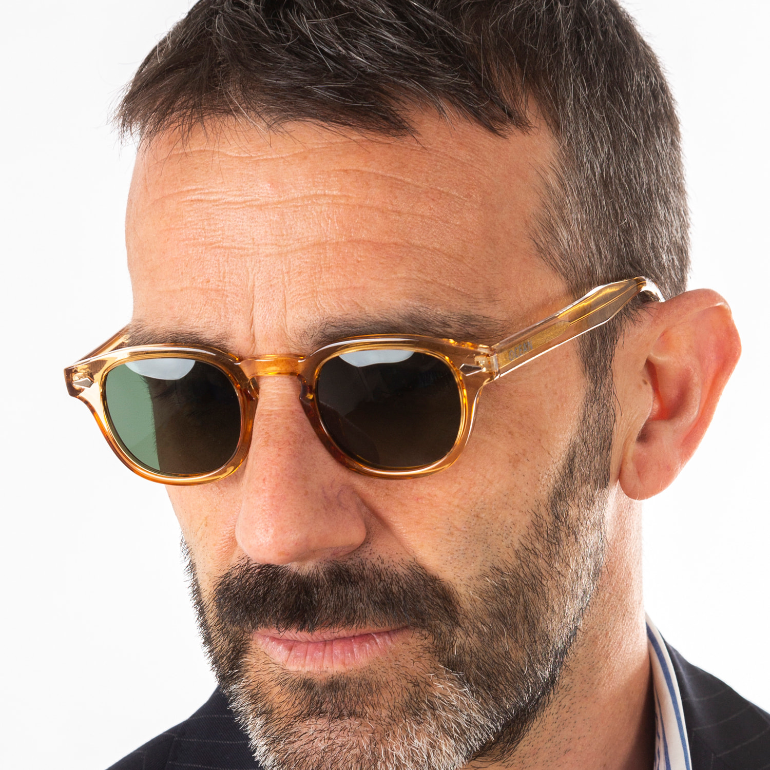 Gafas de sol OCEAN HAMPTON - Champagne transparente brillante / Verde