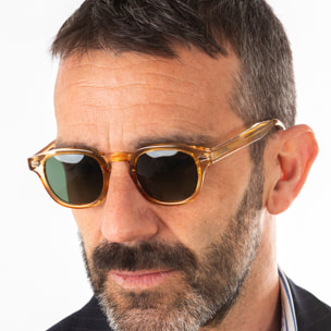 Gafas de sol OCEAN HAMPTON - Champagne transparente brillante / Verde