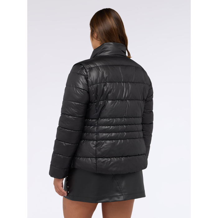 Fiorella Rubino - Plumífero acolchado con cuello alto - Negro