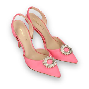 Décolleté sling back Donna Tata Italia Rosso