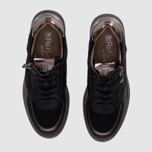 Deportivos de Piel - Negro - Tacón: 5 cm