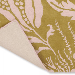 Tapis salon et chambre fait à la main en laine motif floral GUHA