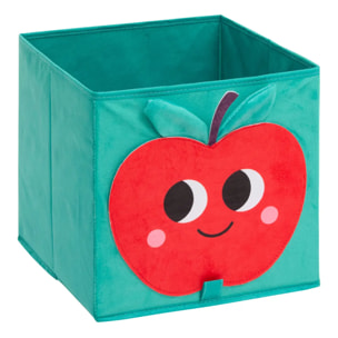 Panier de rangement Cha Cha Pop 29x29cm Vert imprimé Pomme